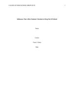 Influences That Affect Students Decision to Drop Out Of School