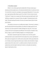 1. press release analysis danones activia brand