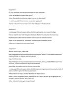 assignment 1 in your own words, describe the me