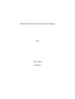 Business Plan Part III:  Business Initiative and Technology