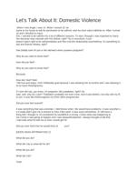 let's talk about it: domestic violence whenime