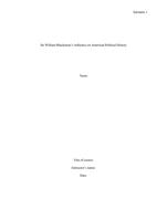 sir william blackstones influence on american p