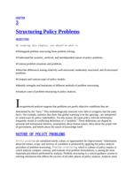 chapter 3 structuring policy problems objectives