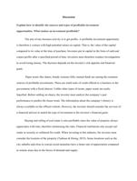 Explain how to identify the sources and types of profitable investment opportunities. What makes an investment profitable?