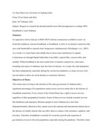 Outline and Proposal Memo to a Decision-maker