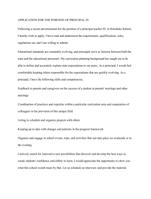 Cover letter for the application of position of a Principal