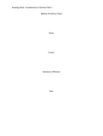 1,5002,000-word Biblical Worldview Paper addressing