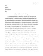 Artificial Intelligence Research Paper