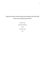 Family Functioning, Parental Optimism, and Parental Health Practices