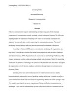 Listenting Skills Paper Managerial Communication