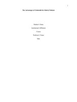 The advantages of telehealth for elderly patients