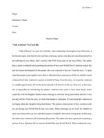 Analysis of the story of Talk of Heroes by Carol Bly