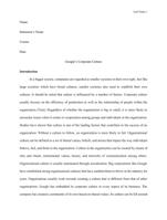 Googles Corporate Culture and how it Compares to that of "The Circle"