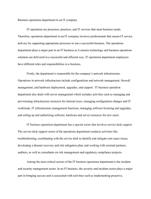 What IT business operation department is doing and what makes