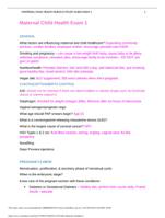 NUR 2513 Maternal Child Health Exam 1