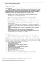 NUA 311 Holistic Assessment in Nursing Collaborative Case Study