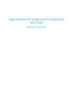 HESI RN EXIT EXAM V2 WITH COMPLETE SOLUTION - UPDATED  2022