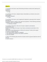 NR 509 Quiz Week 1 Advanced Physical Assessment