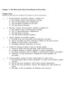 The Role of the Nurse Practitioner as Prescriber chapter 1 answers
