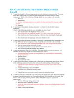 RN ATI MATERNAL NEWBORN PROCTORED EXAM  1