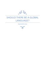 Should there be a global language ?