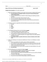 HIS 2110 Survey of US History Examination # 1 GEORGIA STATE UNIVERSITY