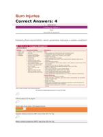 ch 24 Burn Injuries Correct Answers