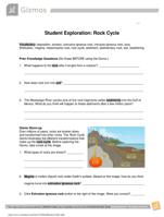 Student Exploration: Rock Cycle