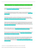 Health Assessment Test 5 Questions and Answers Latest Update 2022-2023
