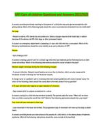 VATI Care of children Questions and Answers 2022/2023