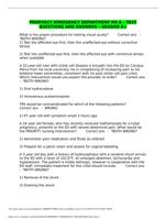 PROPHECY EMERGENCY DEPARTMENT RN A  TEST QUESTIONS AND ANSWERS  GRADED A+