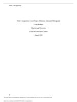 ETHC445 Week 5 Assignment: Course Project Milestone: Annotated Bibliography