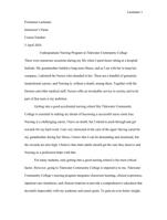 Admission to the nursing program at Tidewater Community College