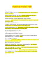 HESI EXIT Maternity Practice  Questions and Answers Guide