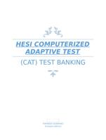 HESI Computerized Adaptive Testing (CAT) Test Bank With Rationales |  HESI CAT exam Test Bank. All new for 2022