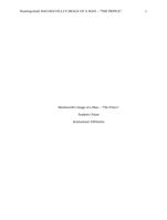 Machiavelli's Image of a Man  "The Prince"