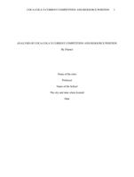ANALYSIS OF COCA-COLAS CURRENT COMPETITION AND RESOURCE POSITION