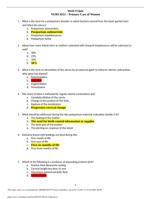 NURS 6551  Week 9 Quiz  Primary Care of Women