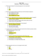 NURS 6551  Week 7 Quiz Primary Care of Women