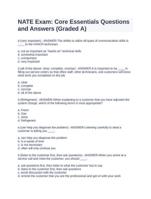 NATE Exam: Core Essentials Questions and Answers (Graded A)