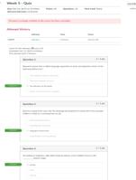 PSY 104: Week 5 Quiz. Score 20 Out of 20 Correct