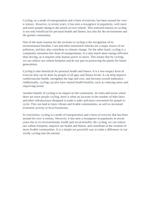 Cycling for the eternity transportion