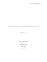 Service Management Report  The Case of Corporate Management Services (CMS)