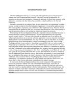 The title is all about Harvard Supplement Essay