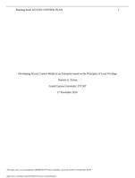 ITT 307 - Developing Access Control Model in an Enterprise based on the Principles of Least Privilege - GCU