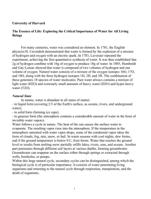 The Essence of Life: Exploring the Critical Importance of Water for All Living Beings