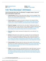 7.01 New Directions (40 Points)