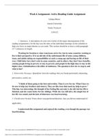 SWK 3150 Week 6 Assignment: Active Reading Guide Assignment