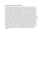 Notes on On National Culture by Frantz Fanon