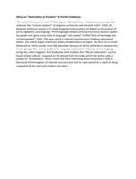 Notes on Nationalism as Problem by Partha Chatterjee